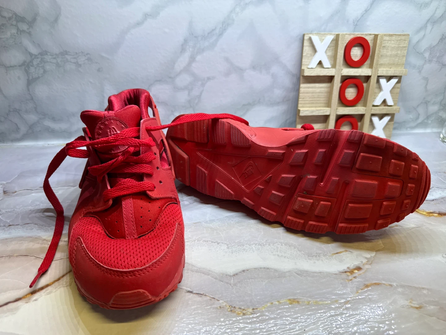 Nike Air Huarache Red Sneakers