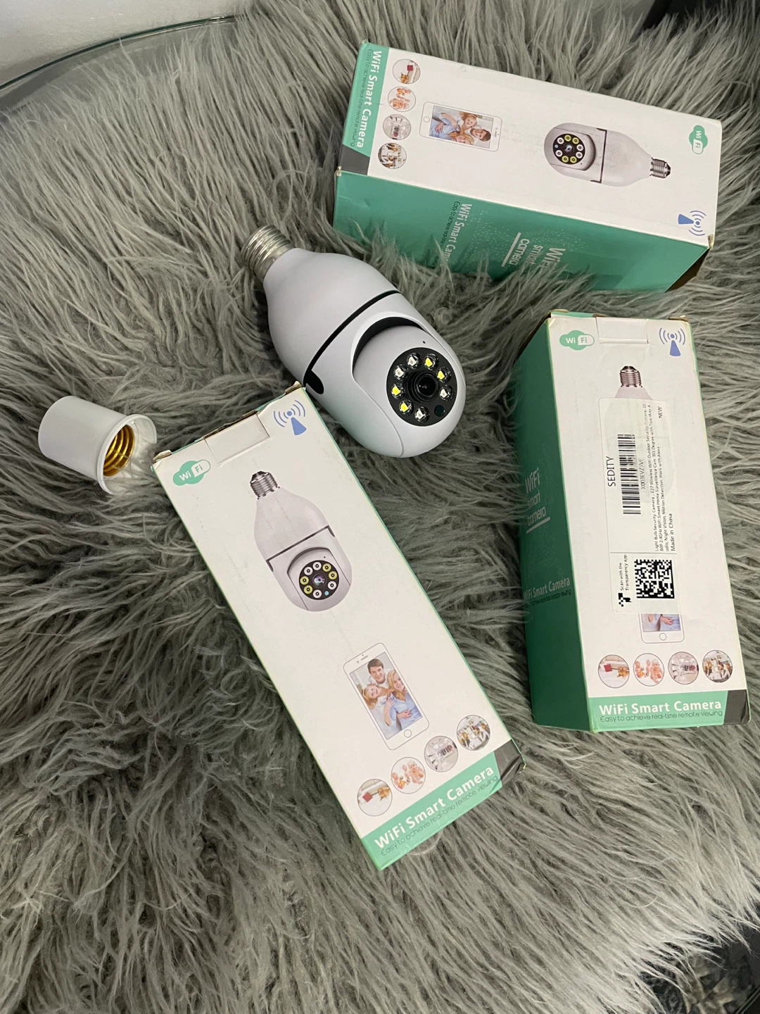 White Wifi Smart Camera Light Bulb