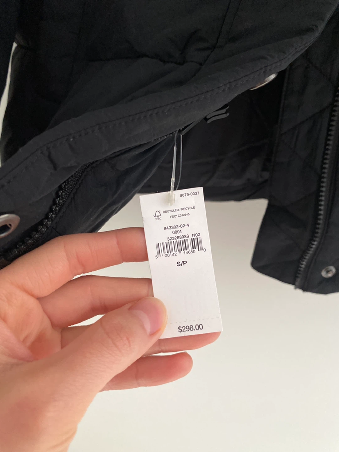 GAP Faux Fur-Trim Puffer Jacket - Black - photo 3