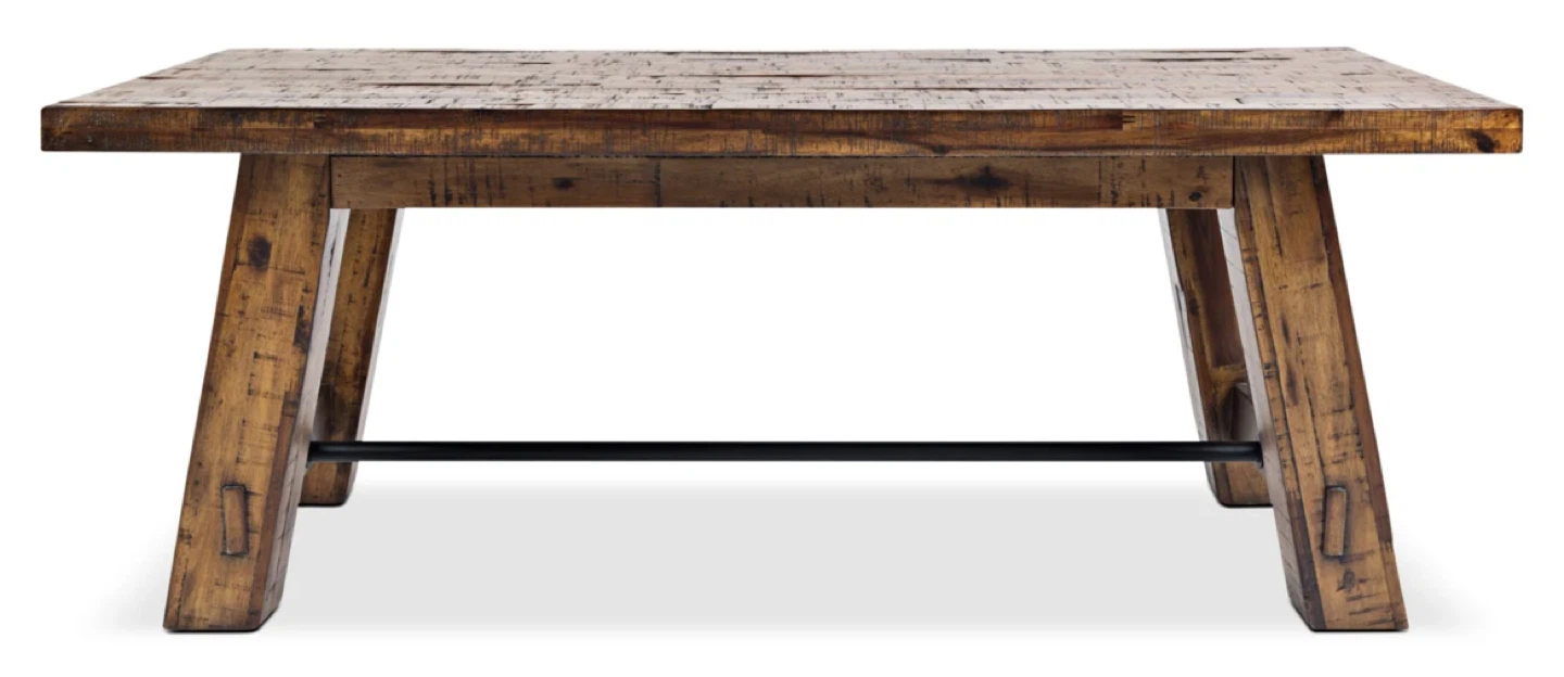Galveston 50” Rustic Coffee Table with Casters – Brand New - photo 3