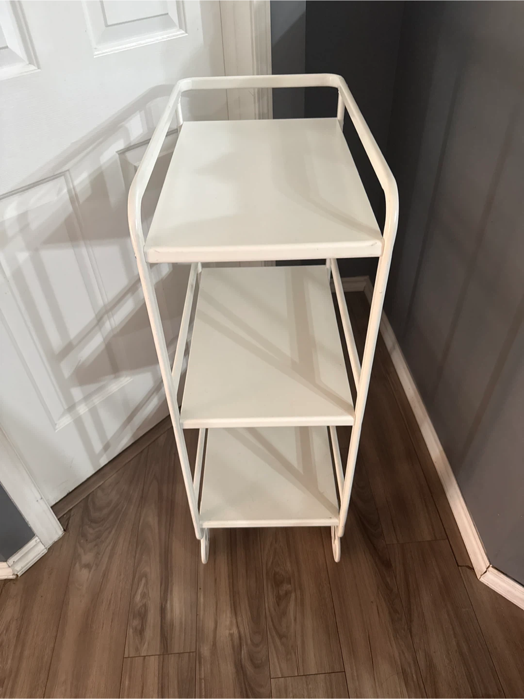 White 3-Tier Rolling Utility Cart - photo 3