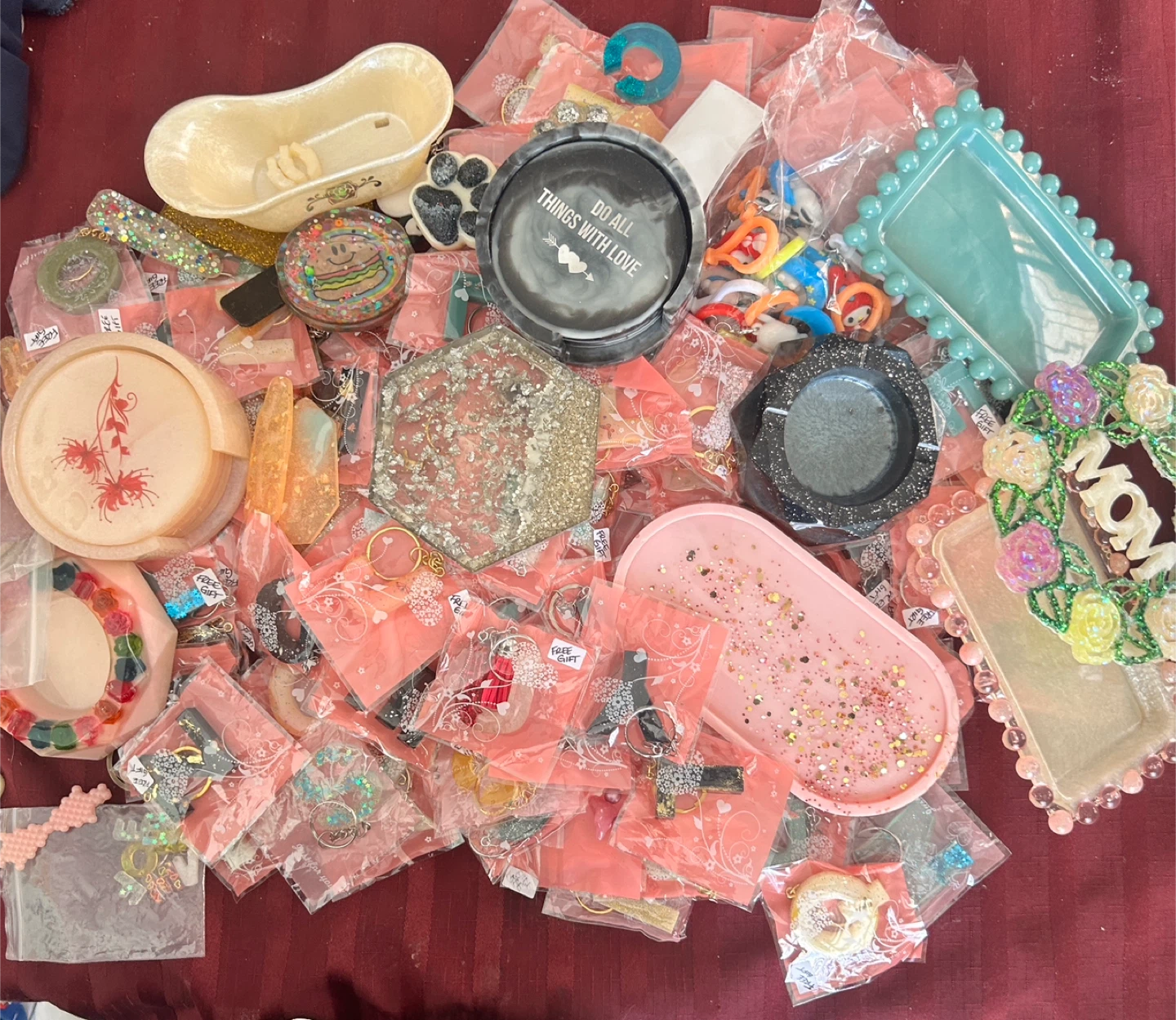 Assorted Resin Crafts and Accessories