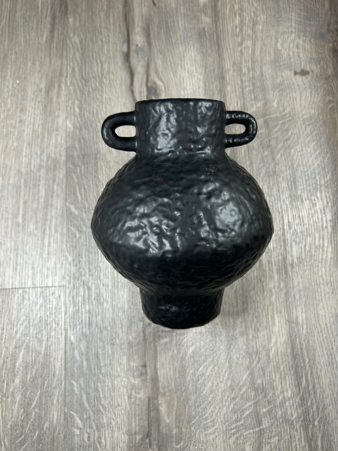 Black Decorative Vase with Handles