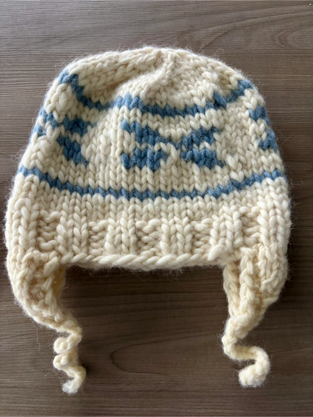 Hand-knitted 💯 Canadian Wool Ear Flap Hat 🆕 - photo 4