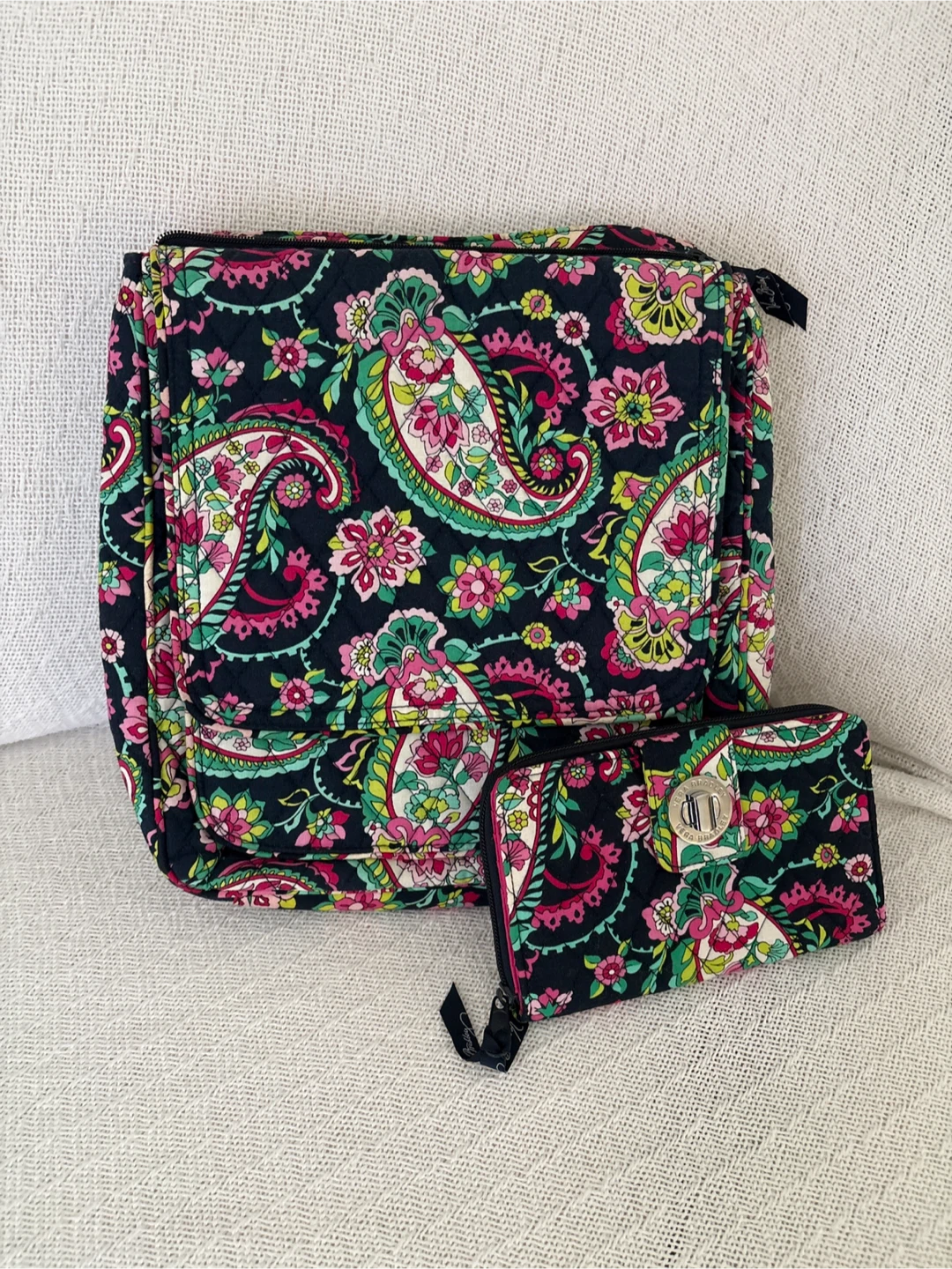 Vera Bradley Paisley Shoulder Bag and Wallet Set