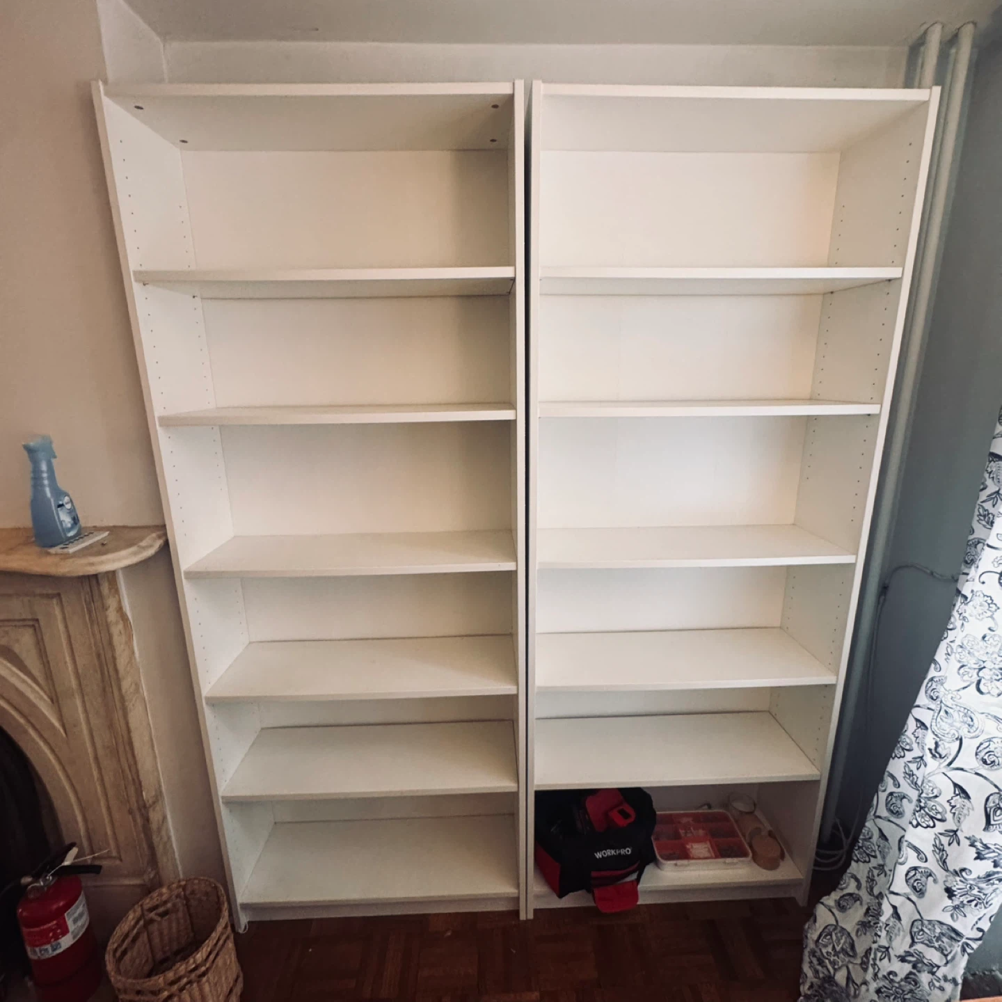 White 12-Shelf Bookshelf Unit