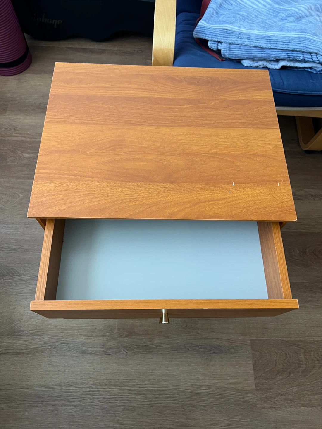 Mid-Century Modern Nightstand with Two Drawers - photo 5