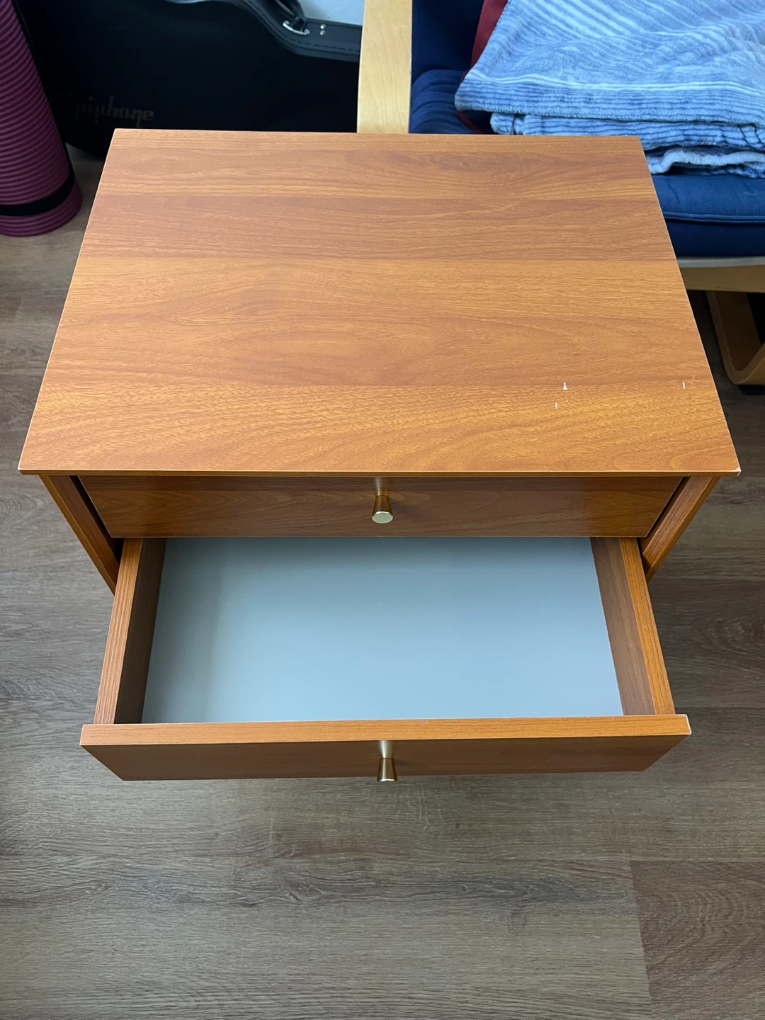 Mid-Century Modern Nightstand with Two Drawers - photo 4