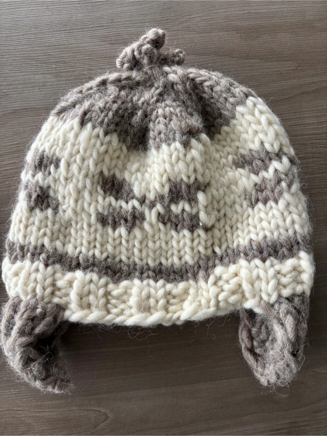 Hand-knitted 💯 Canadian Wool Ear Flap Hat 🆕 - photo 5