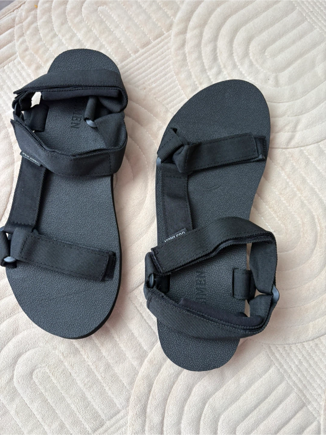 Black Teva-style Sandals