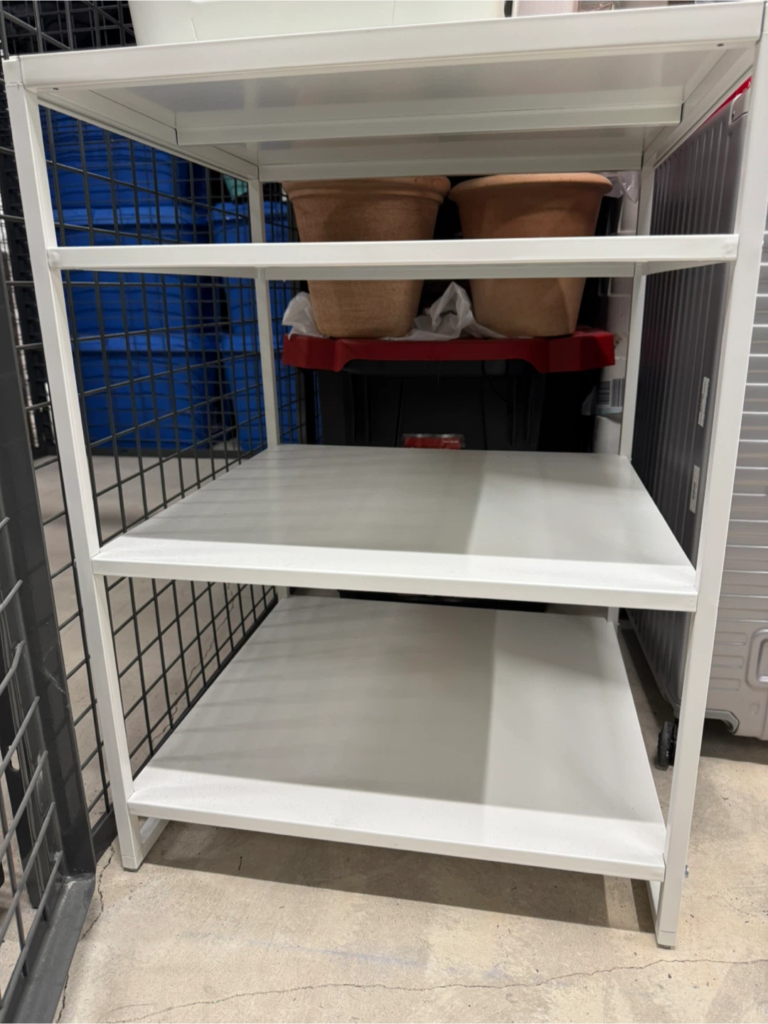 White 4-Tier Metal Wire Shelving Unit