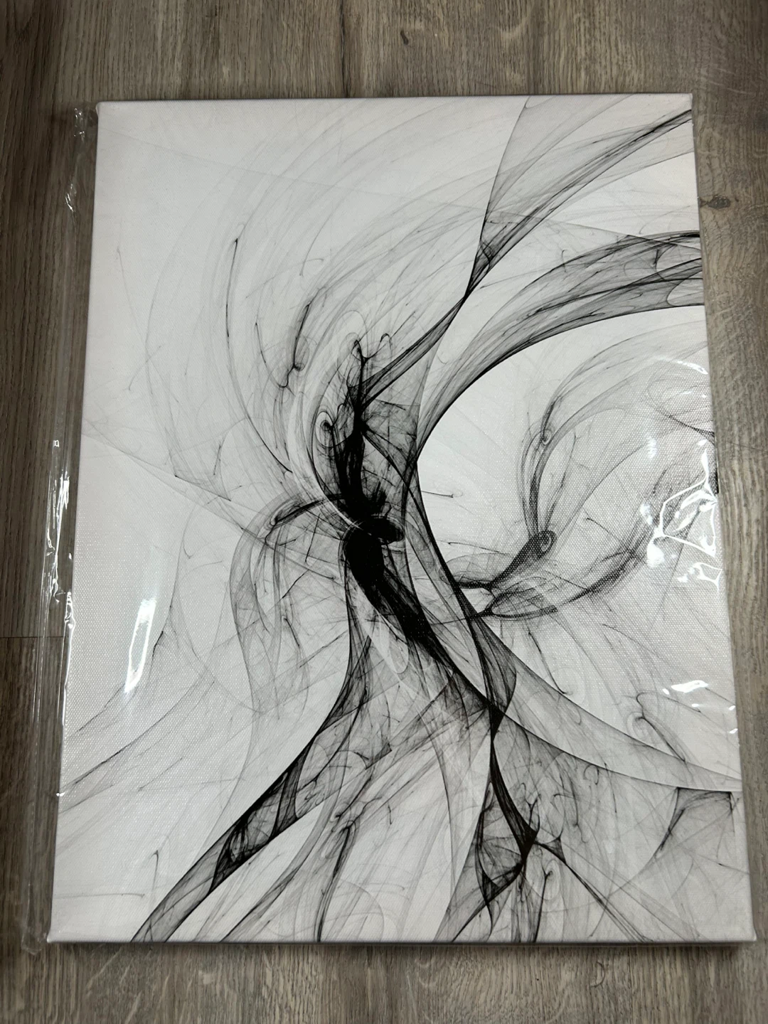 Black and White Abstract Canvas Wall Art - photo 3