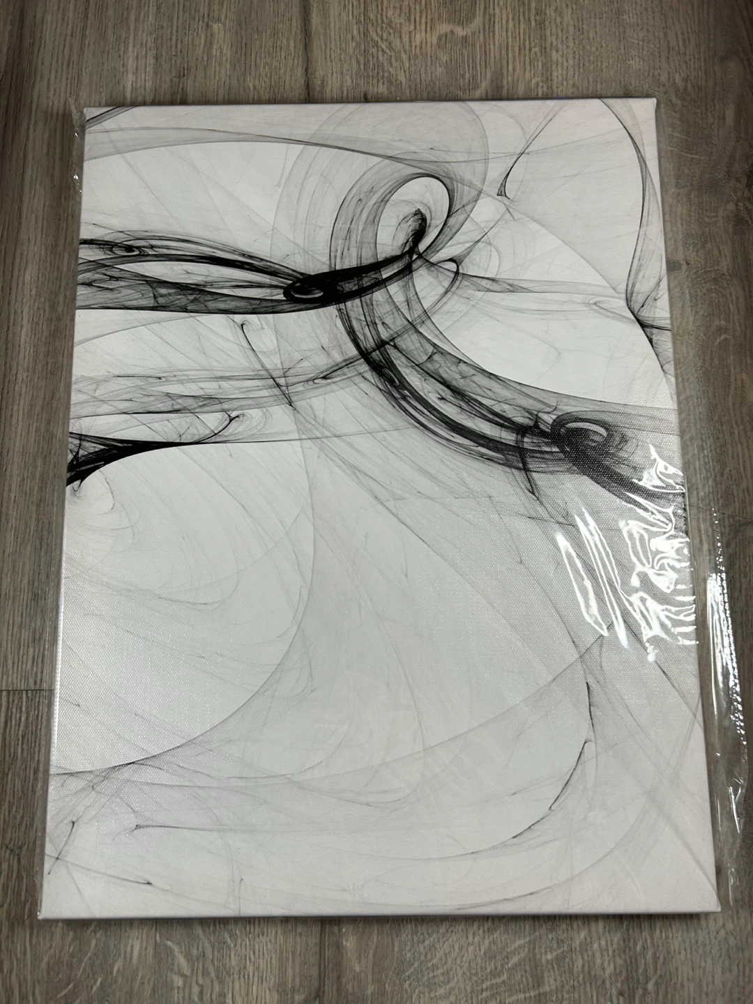 Black and White Abstract Canvas Wall Art - photo 2