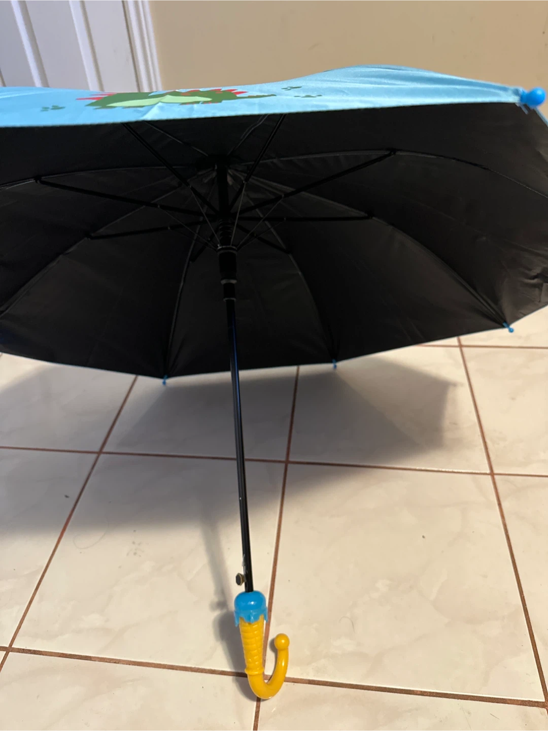Kids Blue Dinosaur Umbrella - photo 2