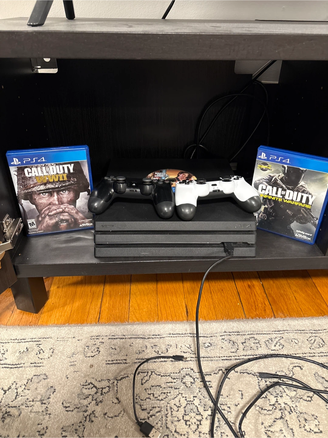 Sony PlayStation 4 Pro Console with Controllers and Games