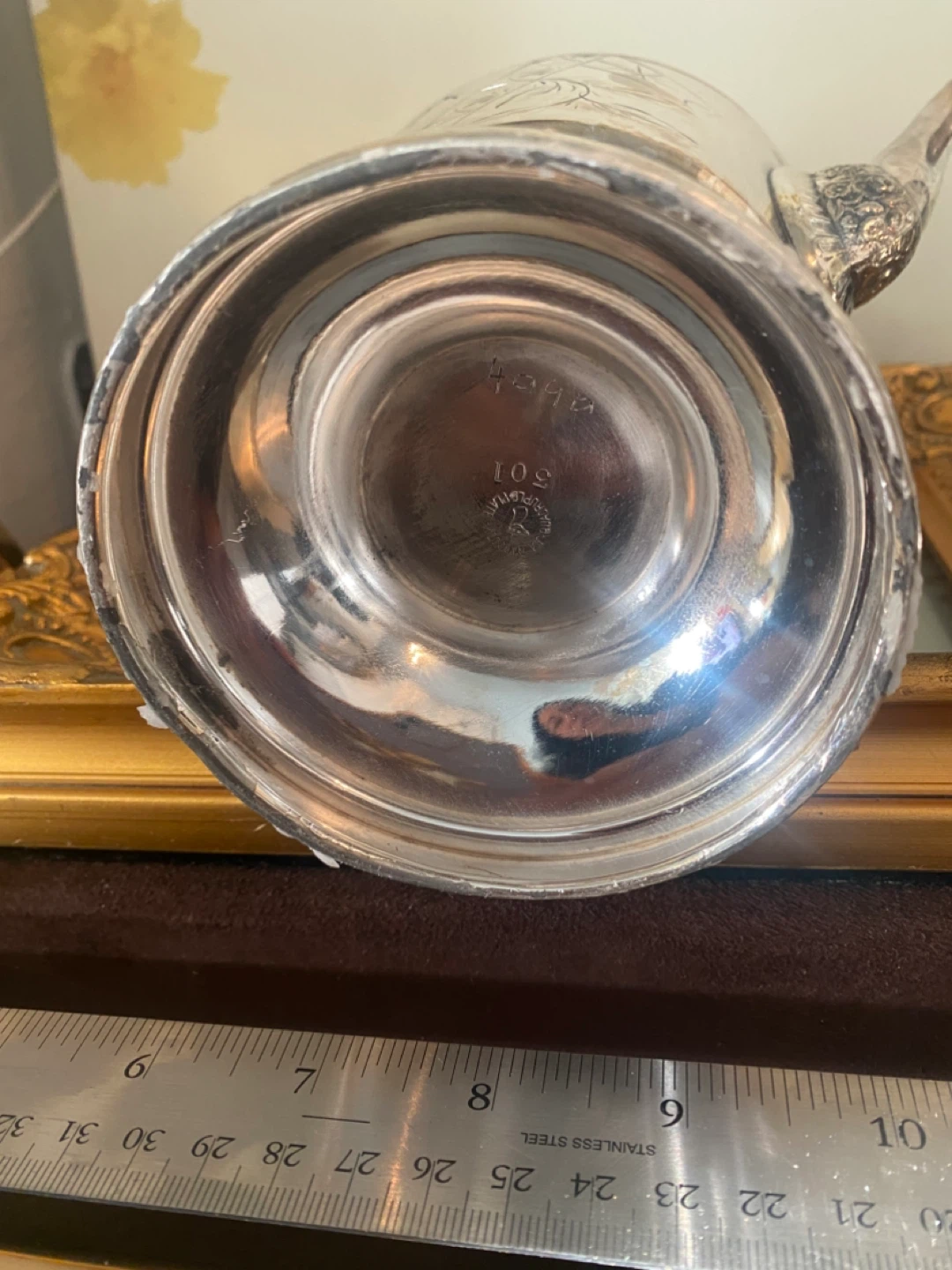 Antique Silver Plated Creamer or Pitcher - photo 4