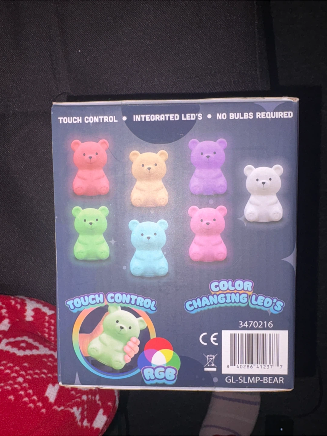 Glow Bear Silicone Squish Lamp - RGB Touch Control - photo 2
