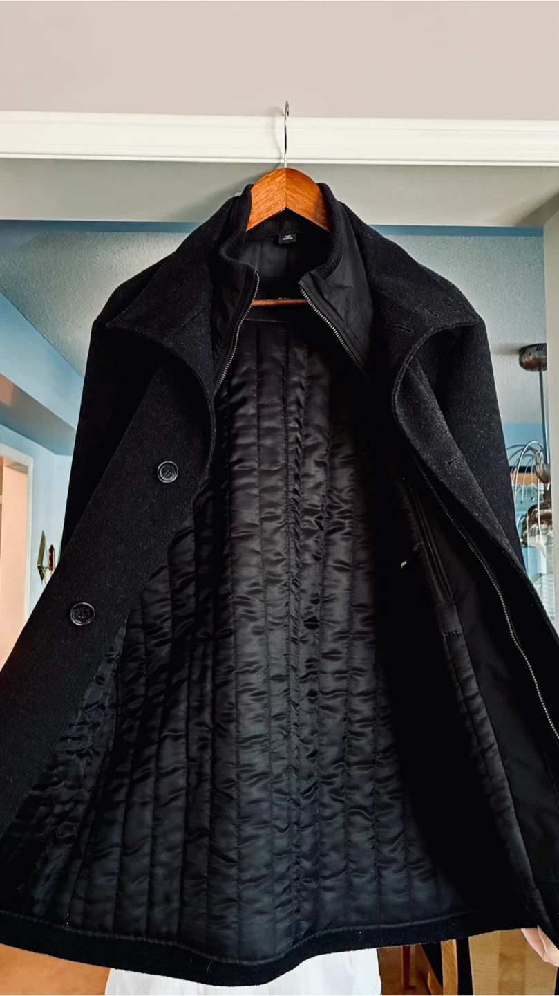HUGO BOSS RELAXED-FIT SHORT COAT IN WOOL AND CASHMERE - photo 3
