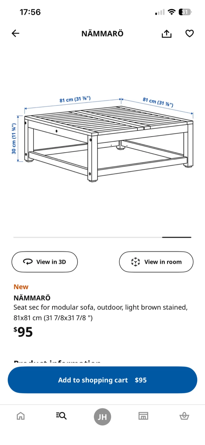 IKEA Outdoor Sofa + Ottoman - photo 5