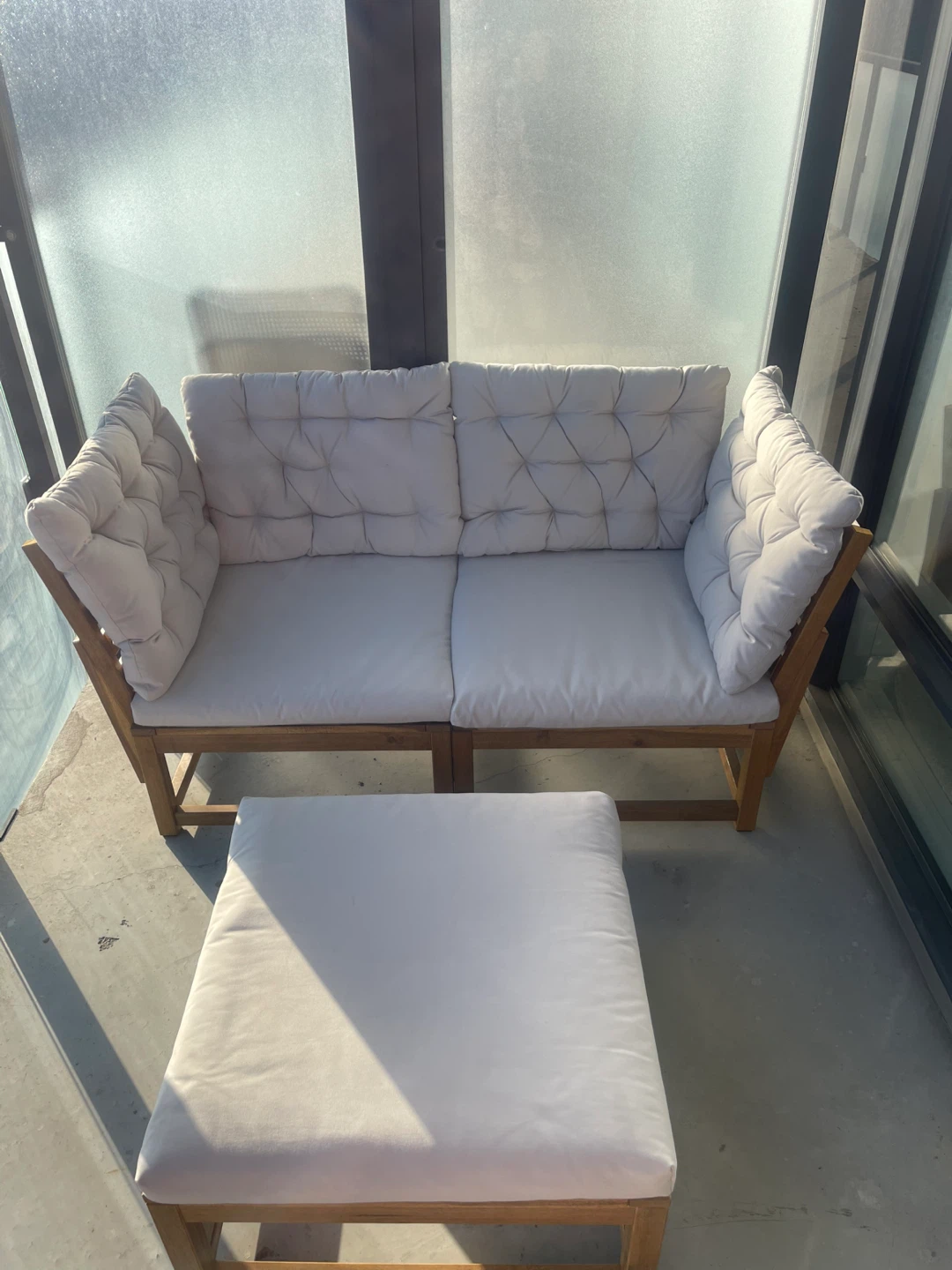 IKEA Outdoor Sofa + Ottoman - photo 2