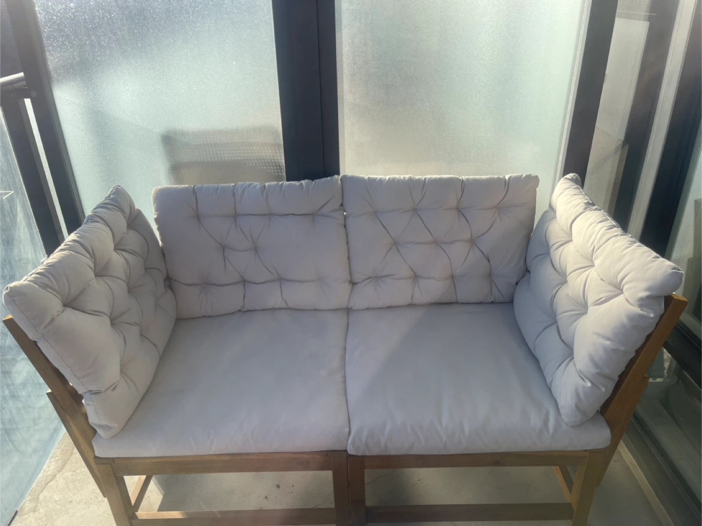 IKEA Outdoor Sofa + Ottoman - photo 3