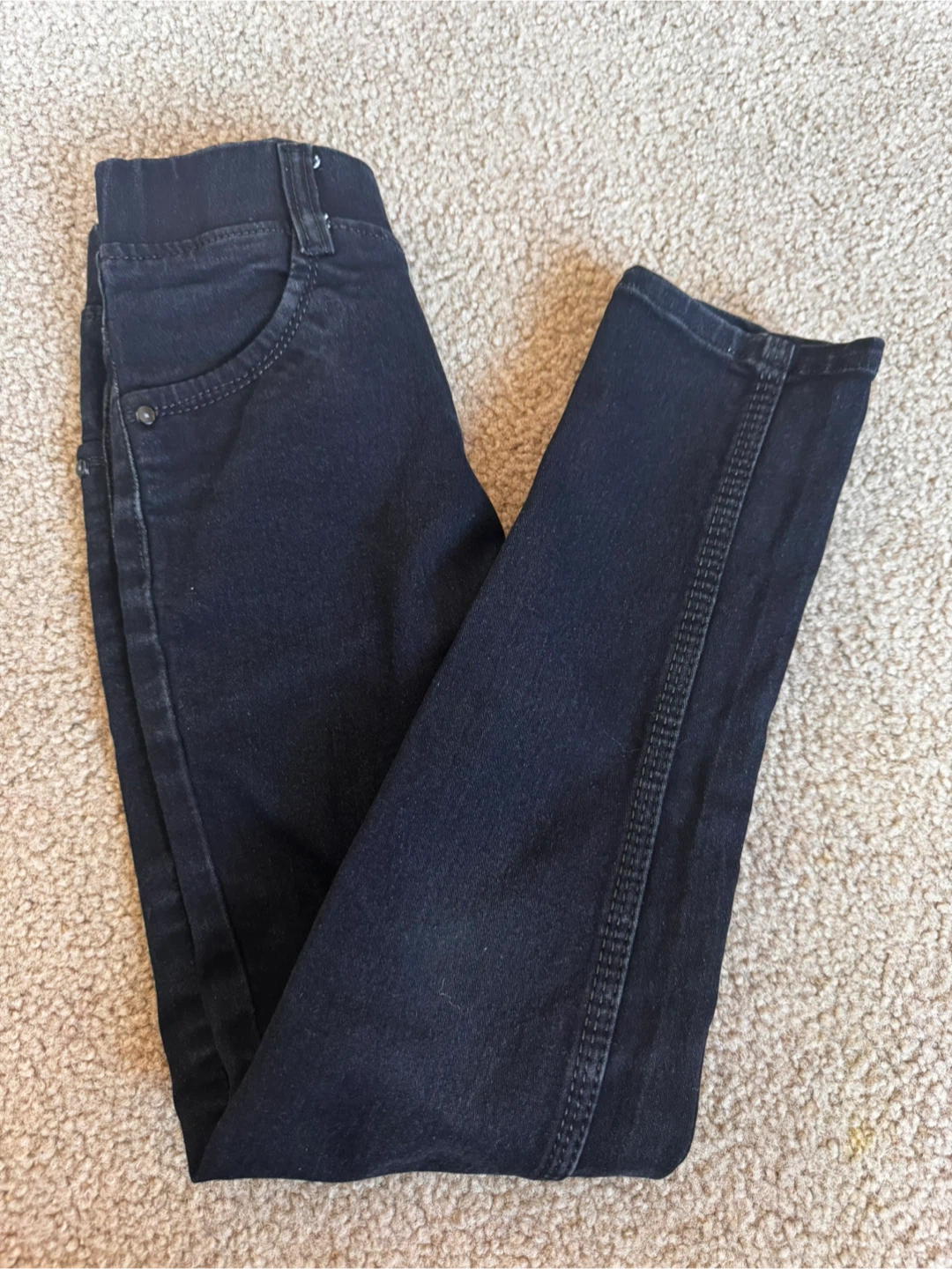 Girls Black Denim Jeans size 5-6 years