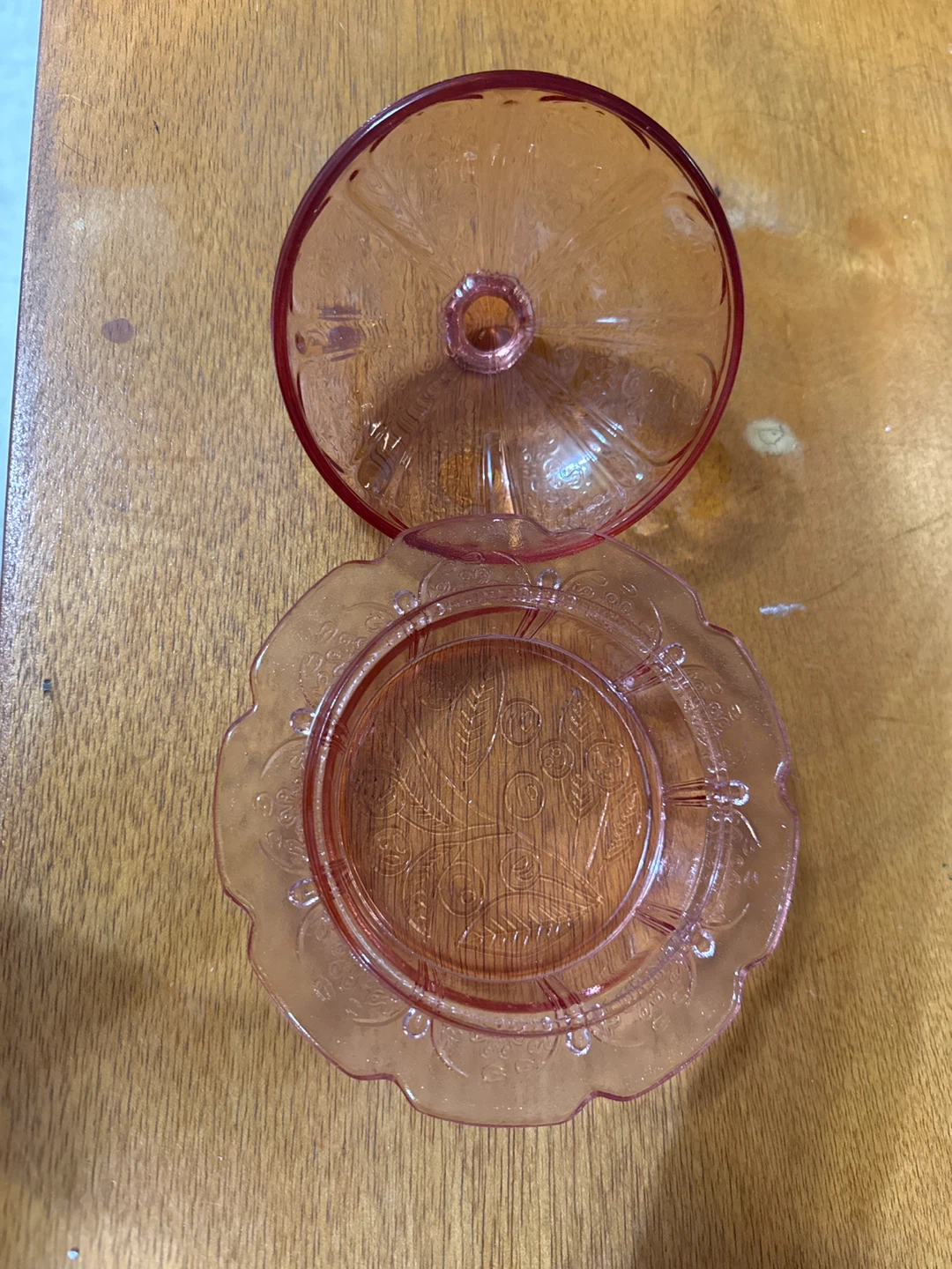 Valentines Sale! Pink Depression Glass Covered Butter Dish - photo 4