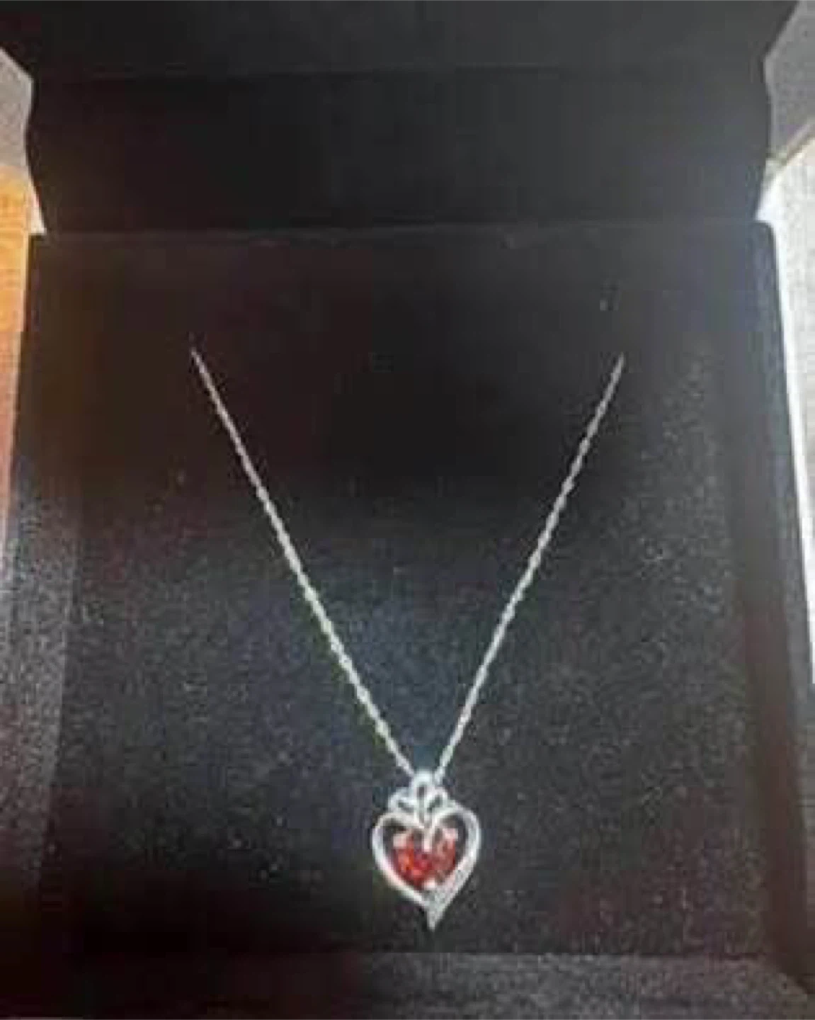January Garnet birthstone necklace (New) (Authentic)