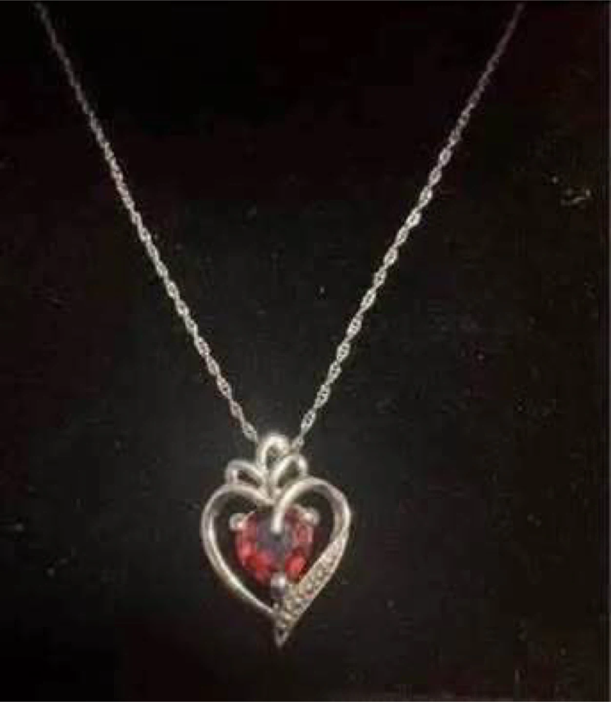 January Garnet birthstone necklace (New) (Authentic) - photo 2