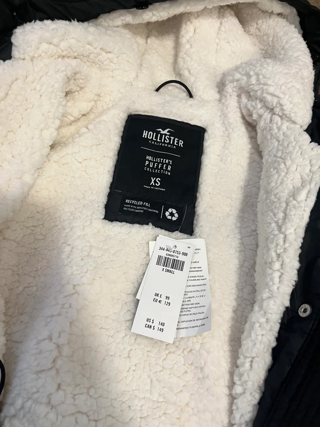 Hollister Puffer Jacket - XS - photo 2
