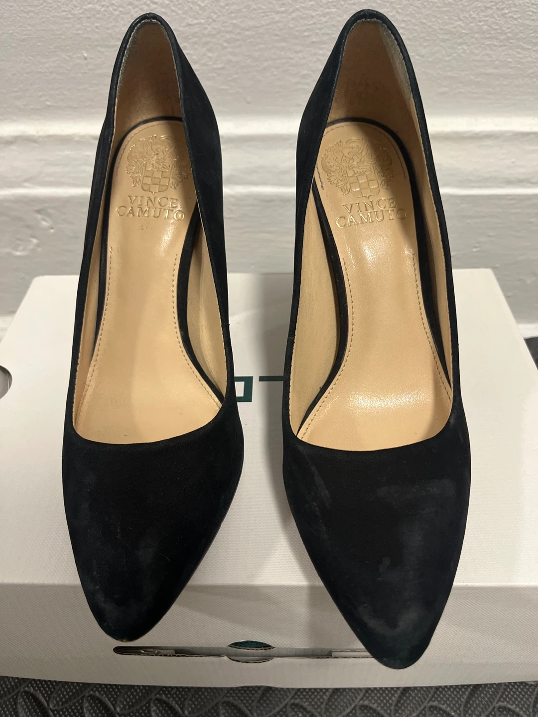 Vince Camuto Black Suede Block Heels