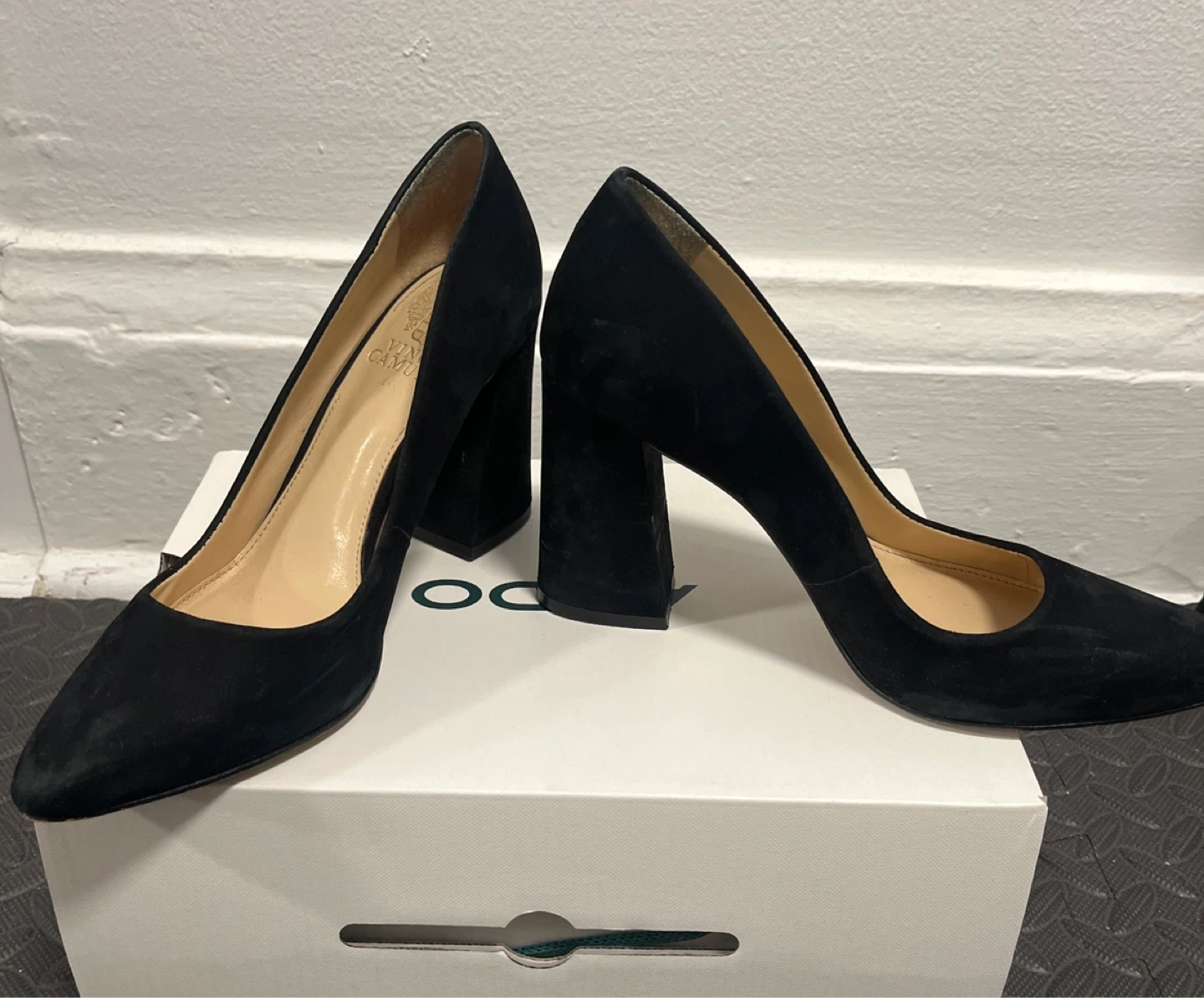 Vince Camuto Black Suede Block Heels - photo 2