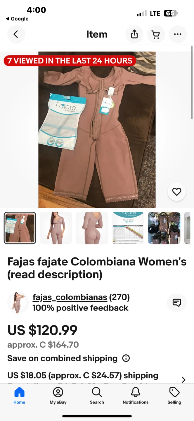Fajate Colombiana Women's Body Shaper Bodysuit - Size L