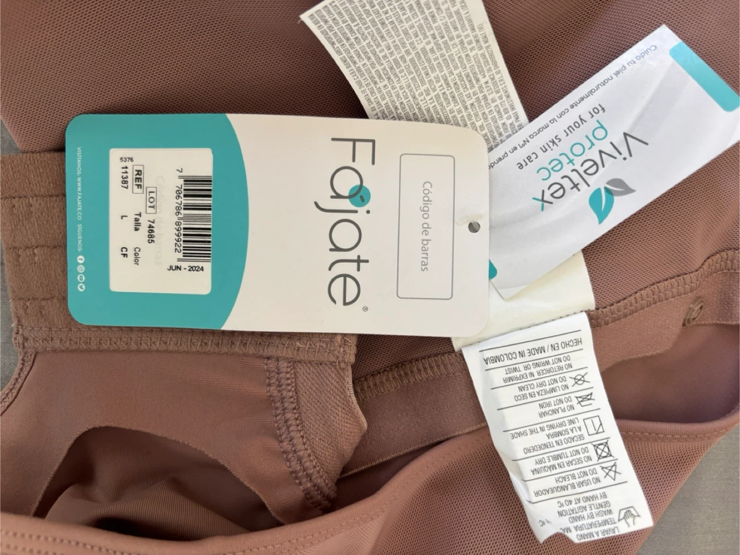 Fajate Colombiana Women's Body Shaper Bodysuit - Size L - photo 2