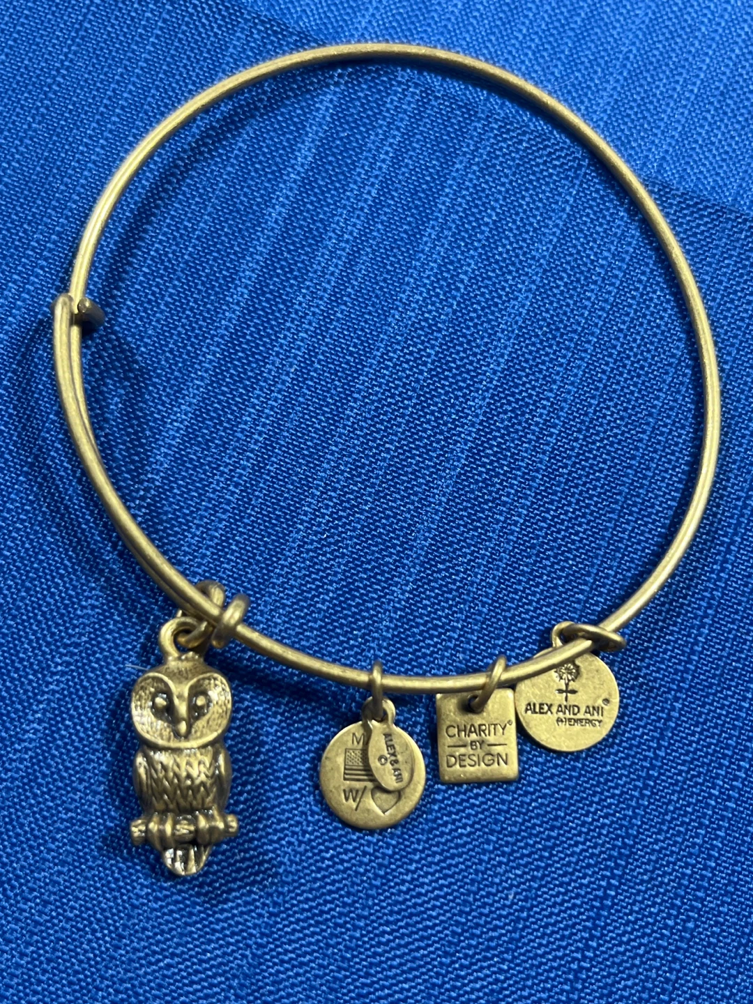 Alex and Ani Owl Charm Bangle Bracelet - photo 2