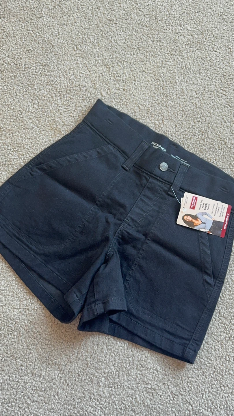 Levi Strauss Signature Black Perfect Pull-On Shorts