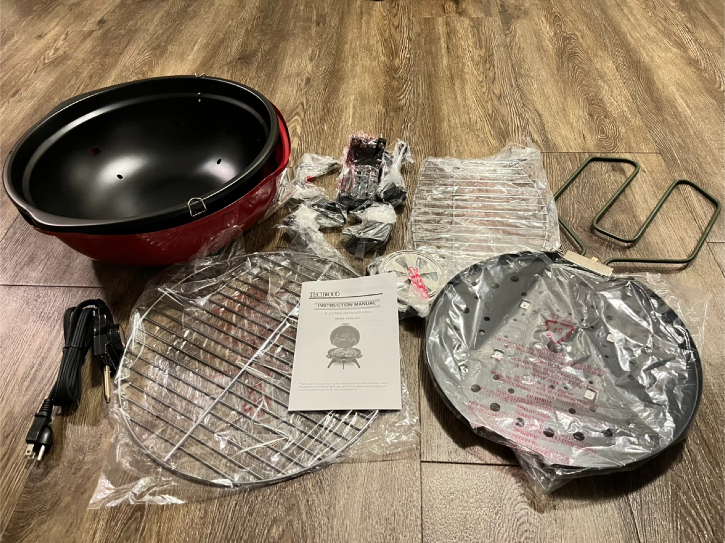 Techwood Electric Outdoor Grill - Red - photo 2