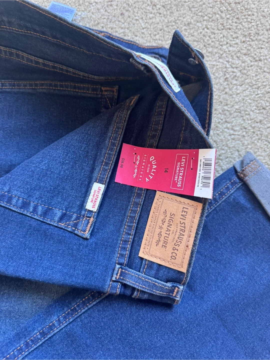Levi Strauss Signature Mid-Rise Boyfriend Jeans Size 14 - photo 3