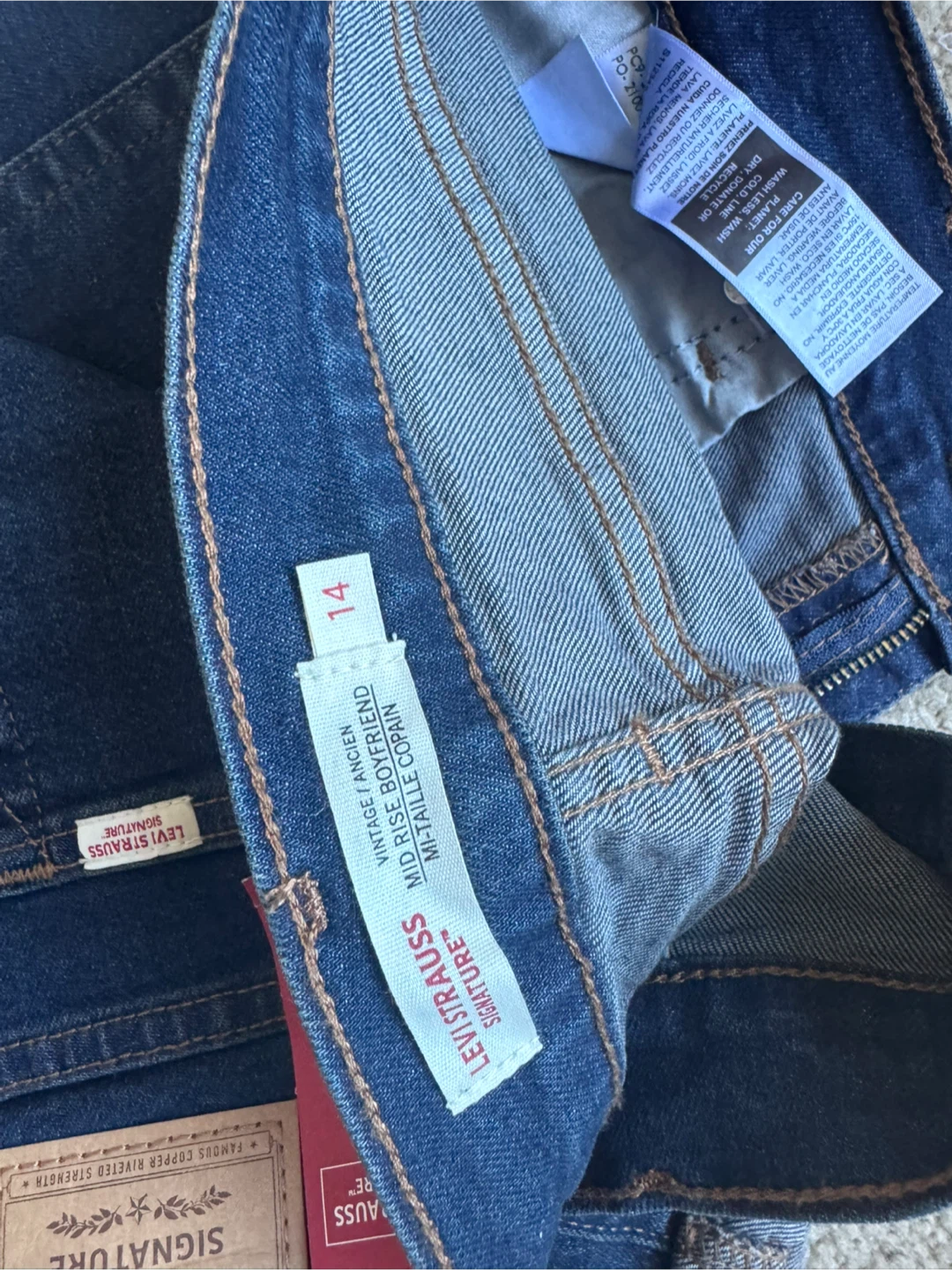 Levi Strauss Signature Mid-Rise Boyfriend Jeans Size 14 - photo 4