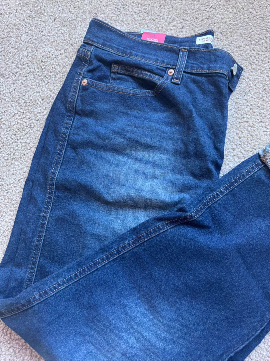 Levi Strauss Signature Mid-Rise Boyfriend Jeans Size 14