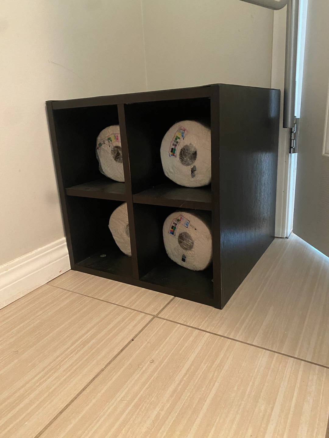 Dark Brown 4-Cube Storage Unit