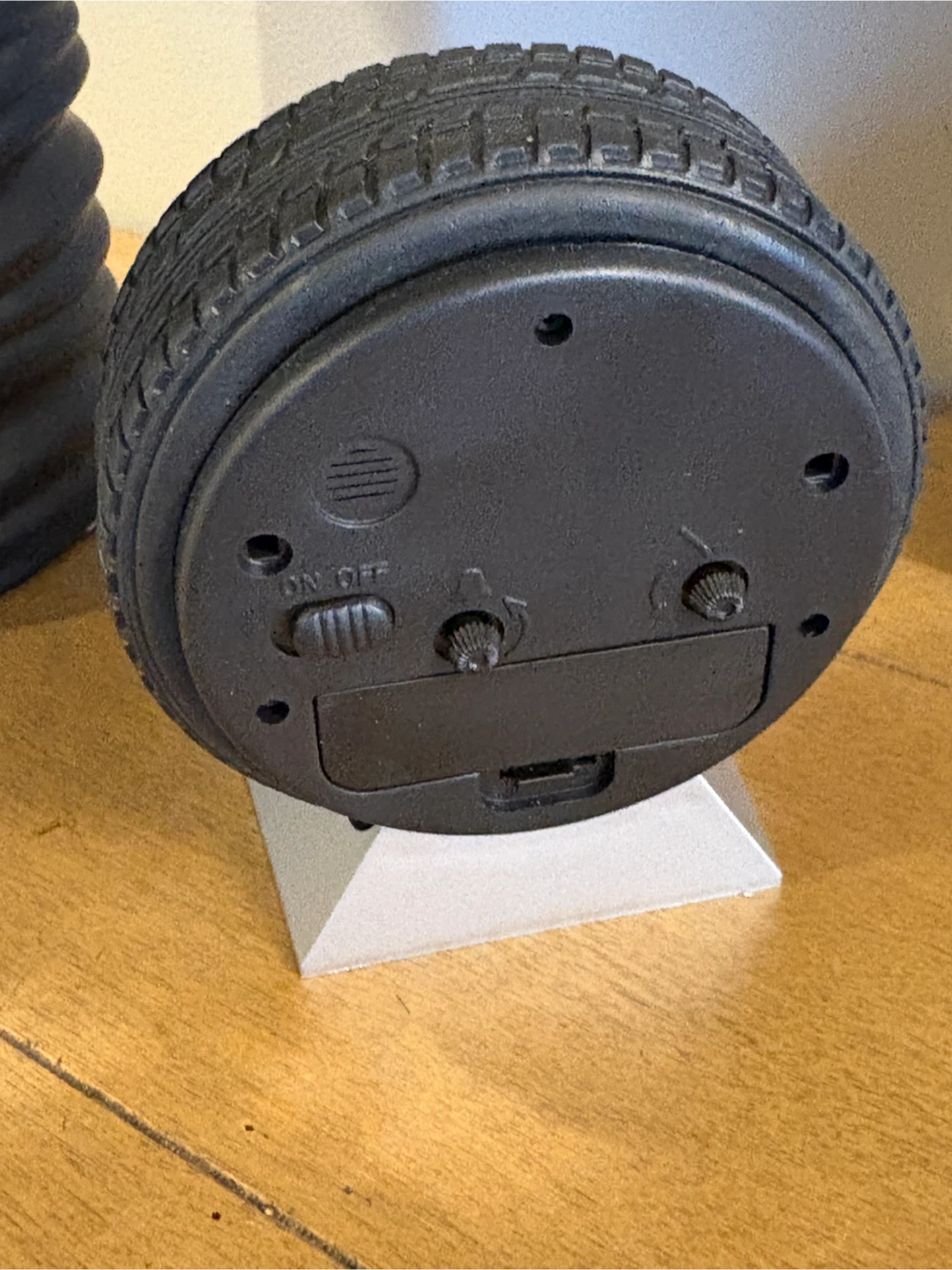 Tire Shaped Alarm Clock with Stand - photo 3