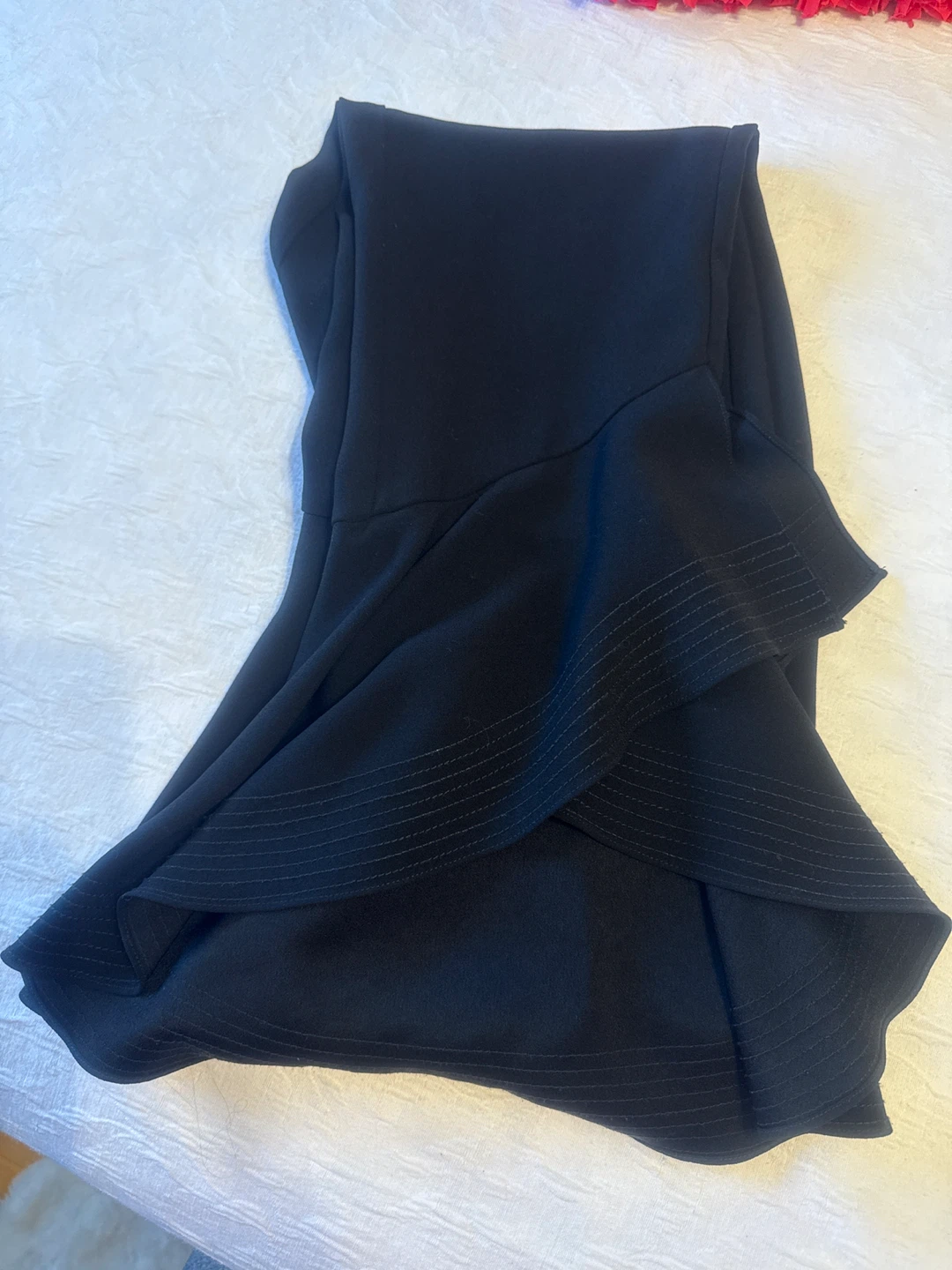 Tanya Taylor Black Ruffled Hem Pants Size 8 - photo 4