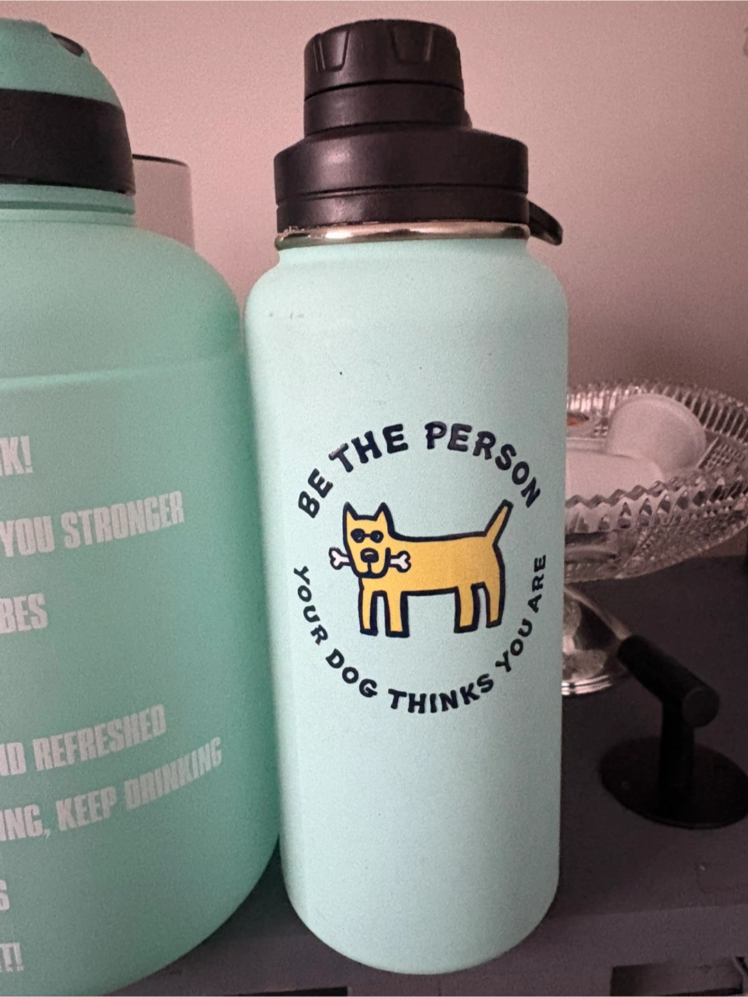 Motivational Water Bottles - Pink/Orange & Teal