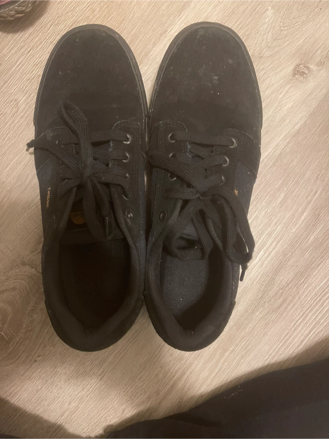 FarWest Black Suede Canvas Skate Shoes Size 10