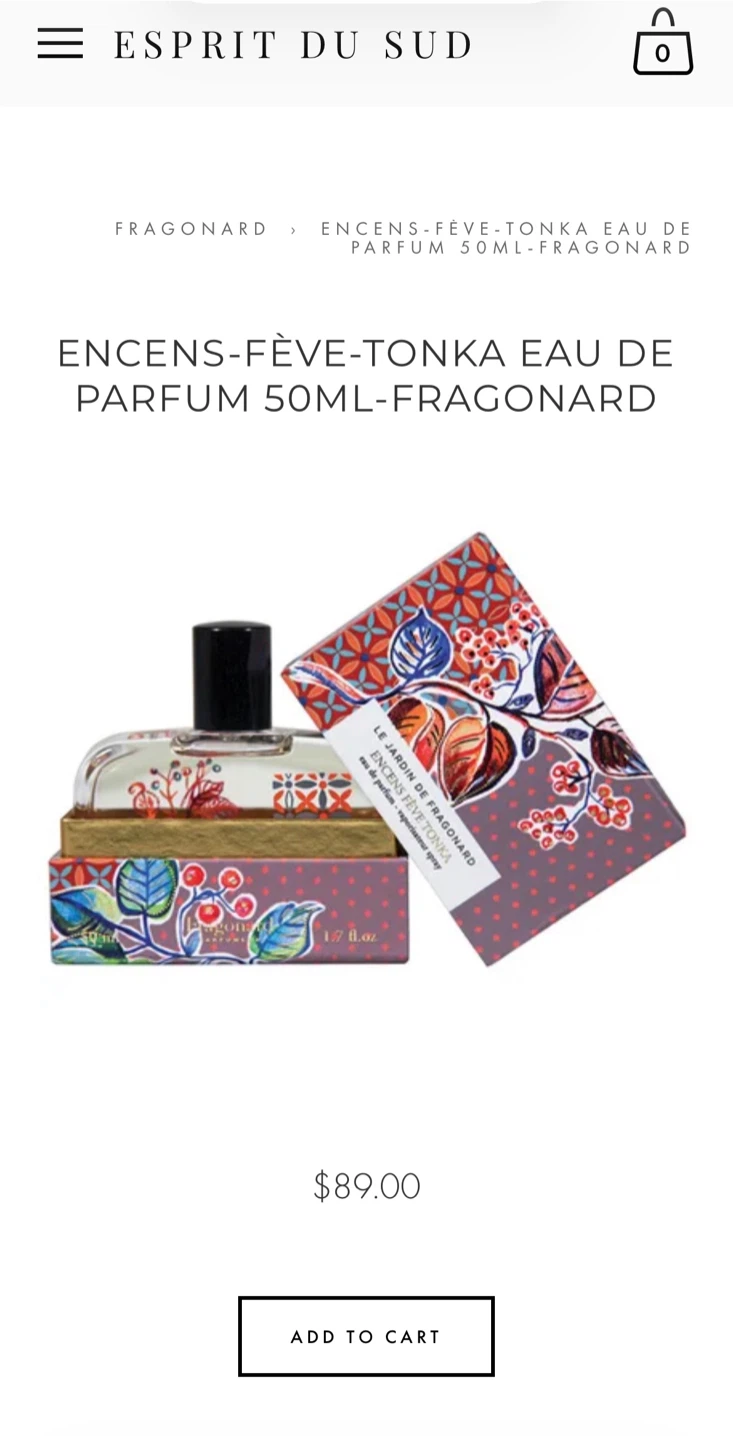 Fragonard Encens Fève Tonka Eau de Parfum 50ml - photo 2