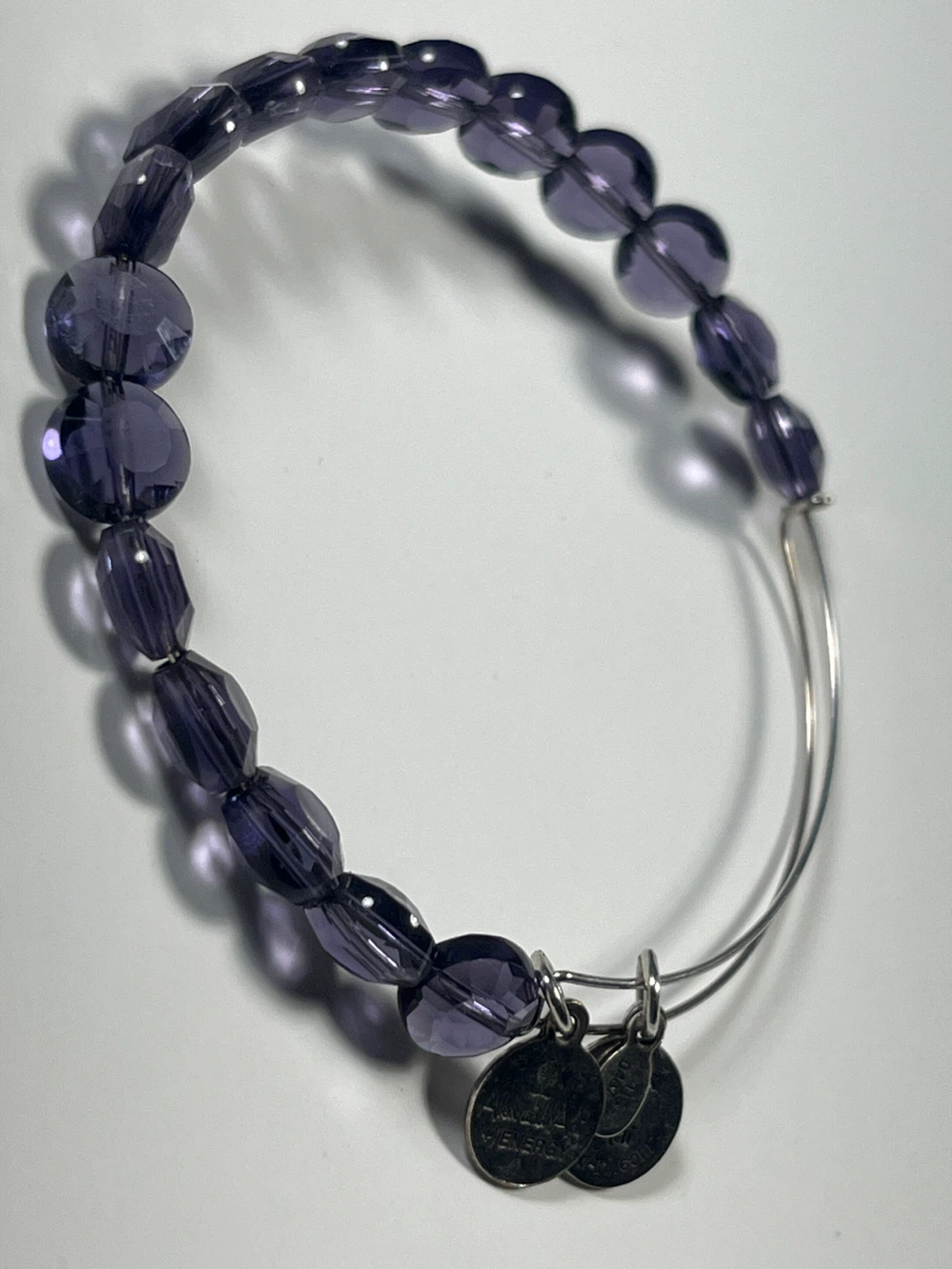 Alex and Ani Purple Beaded Bangle Bracelet - photo 4