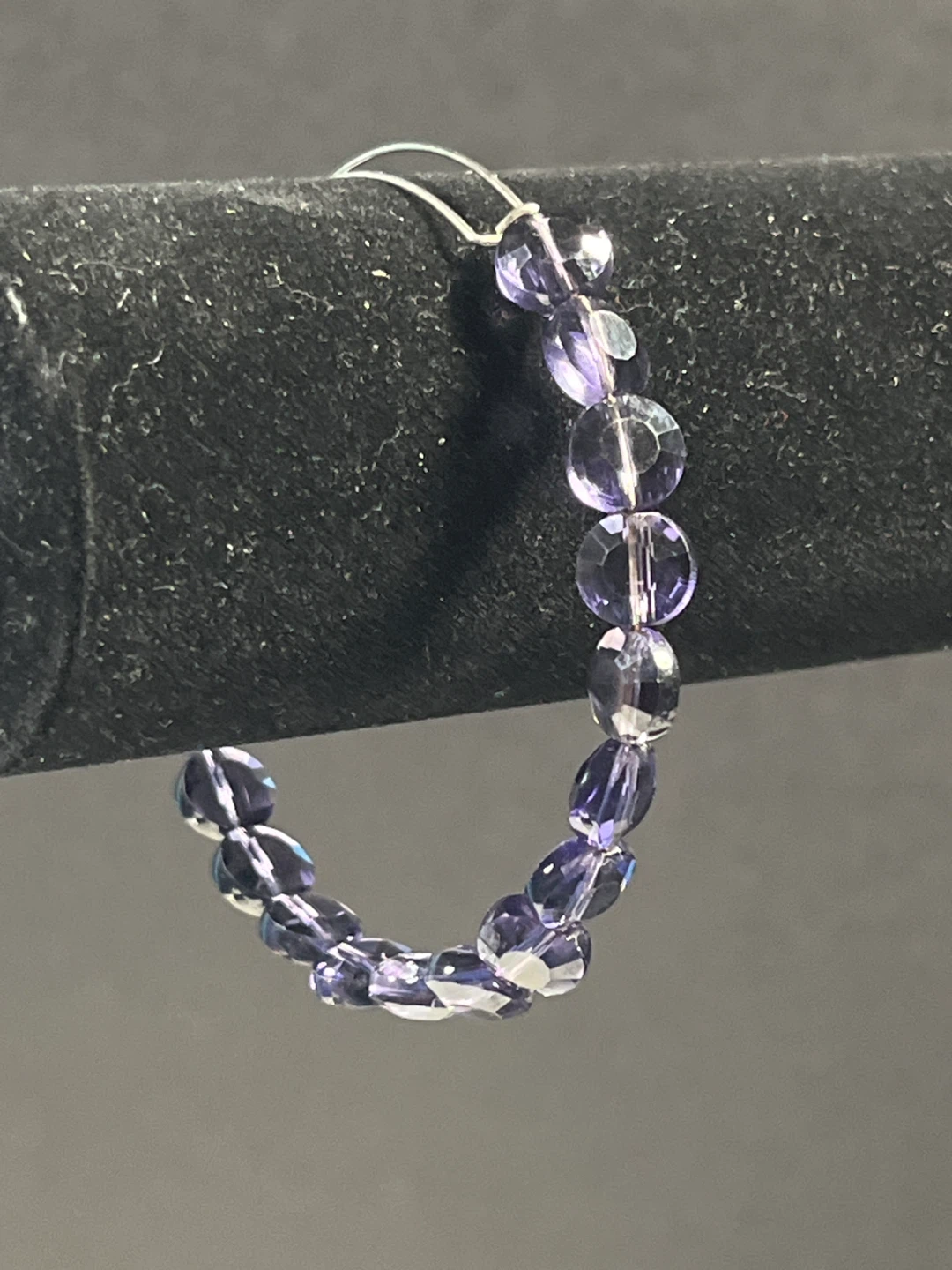Alex and Ani Purple Beaded Bangle Bracelet