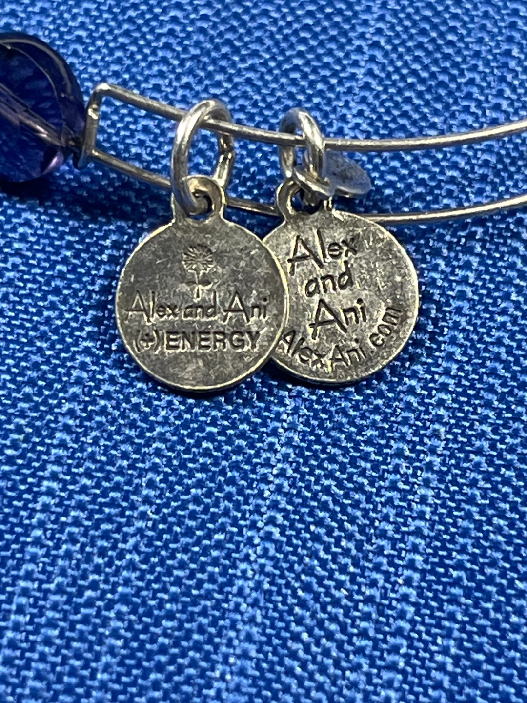 Alex and Ani Purple Beaded Bangle Bracelet - photo 5