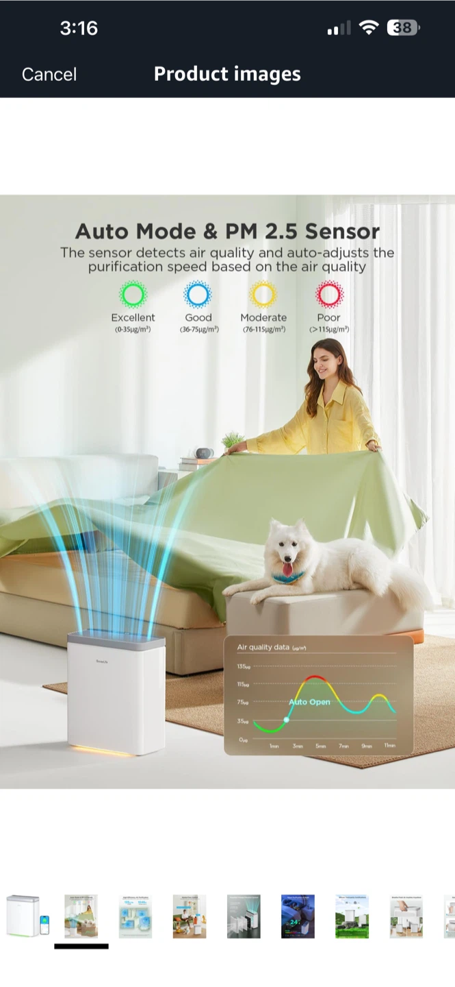 GoveeLife Smart Air Purifier for Large Rooms - photo 2